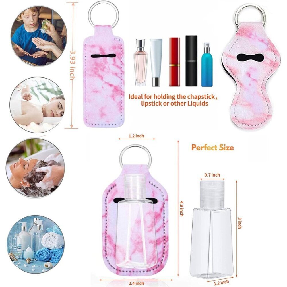 Keychain Set Women Pink Multiple Functions Travel Gift - Picture 8 of 9